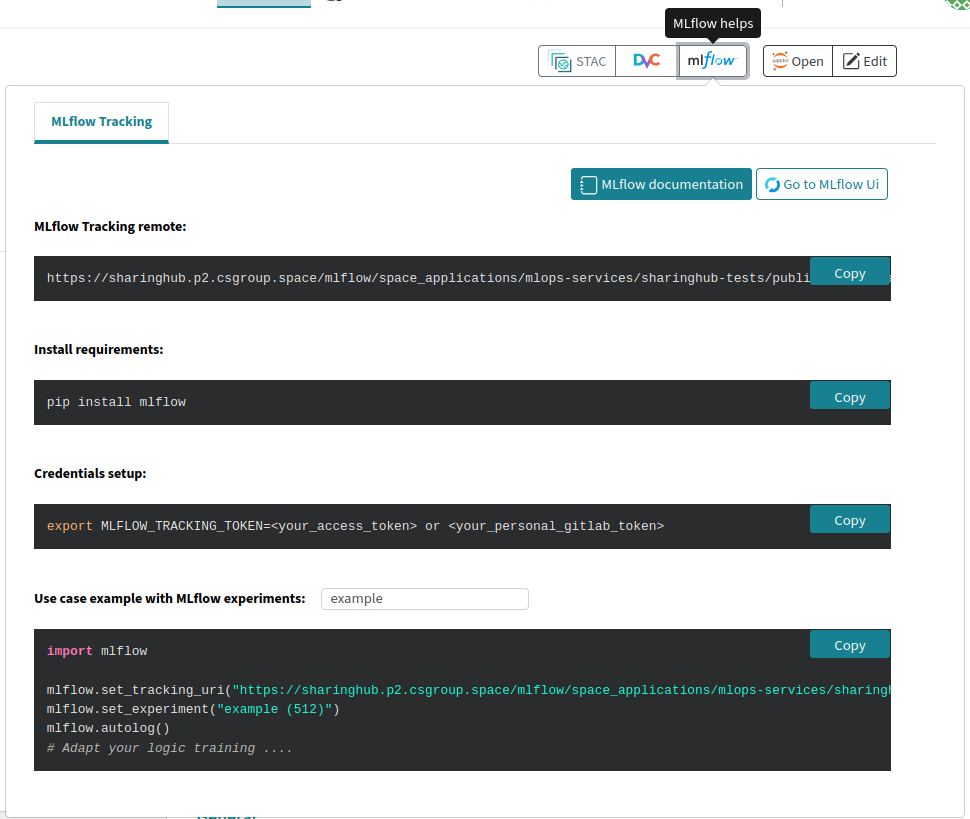 MLflow helper
