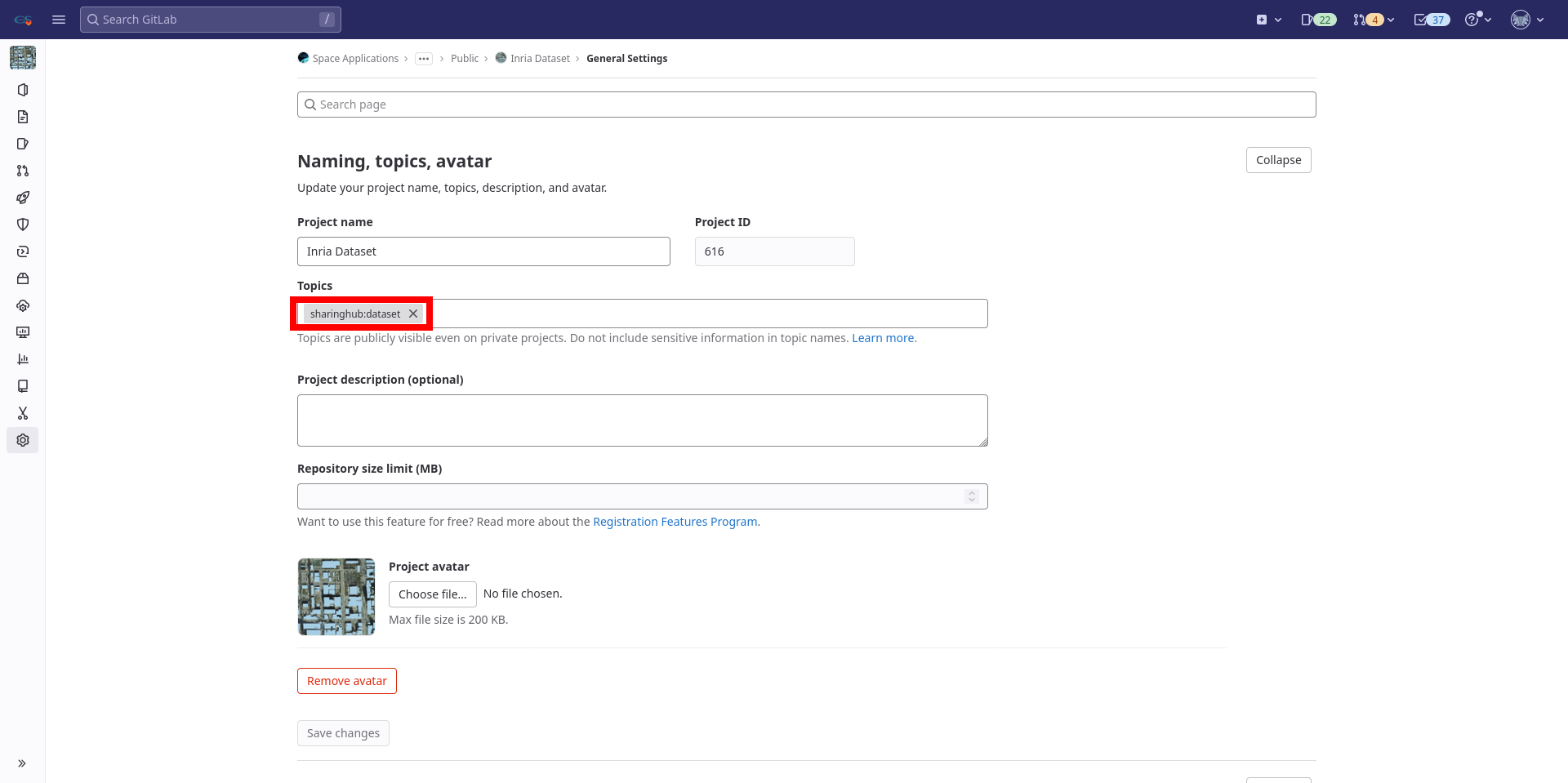 Add topics to dataset